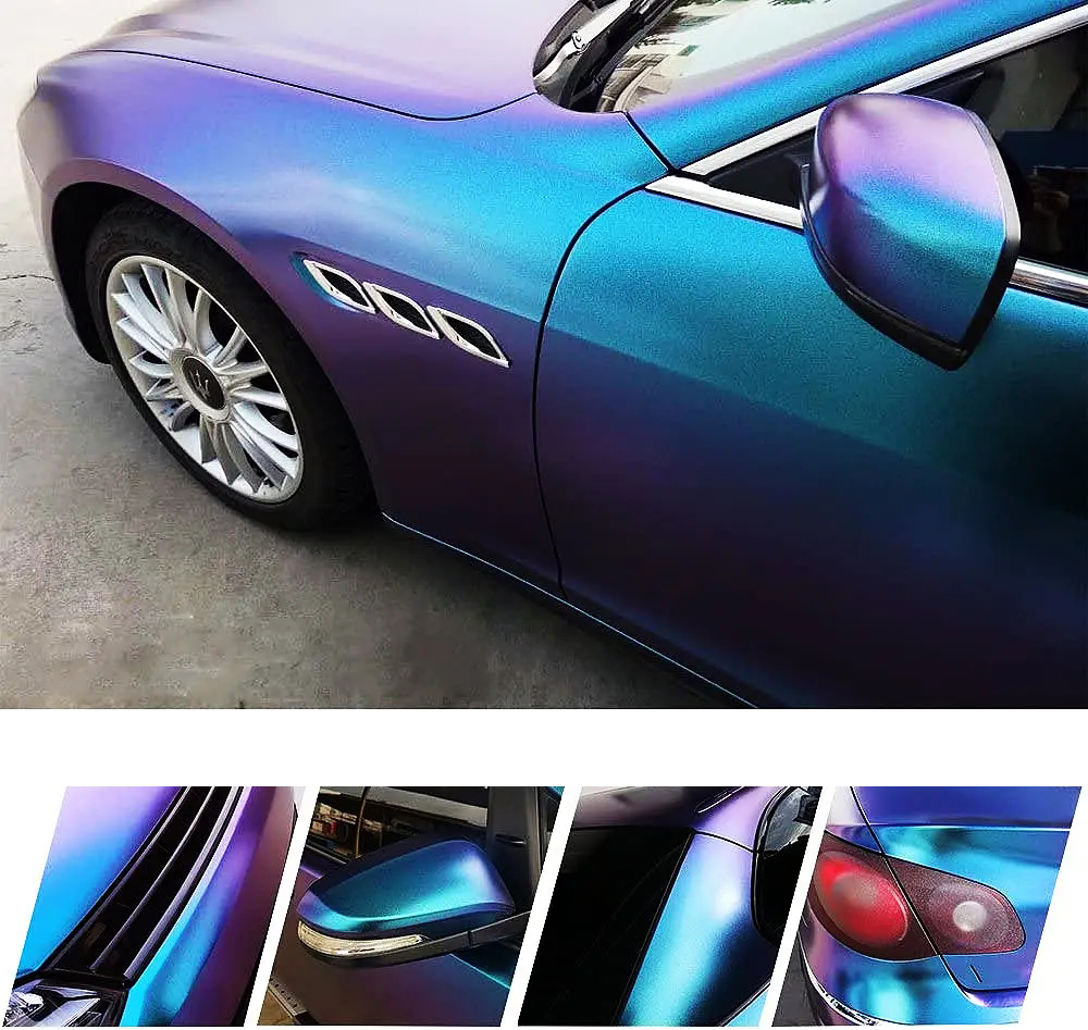 Matte Purple Blue Pearl Glitte - Glitter Vinyl Roll review and price