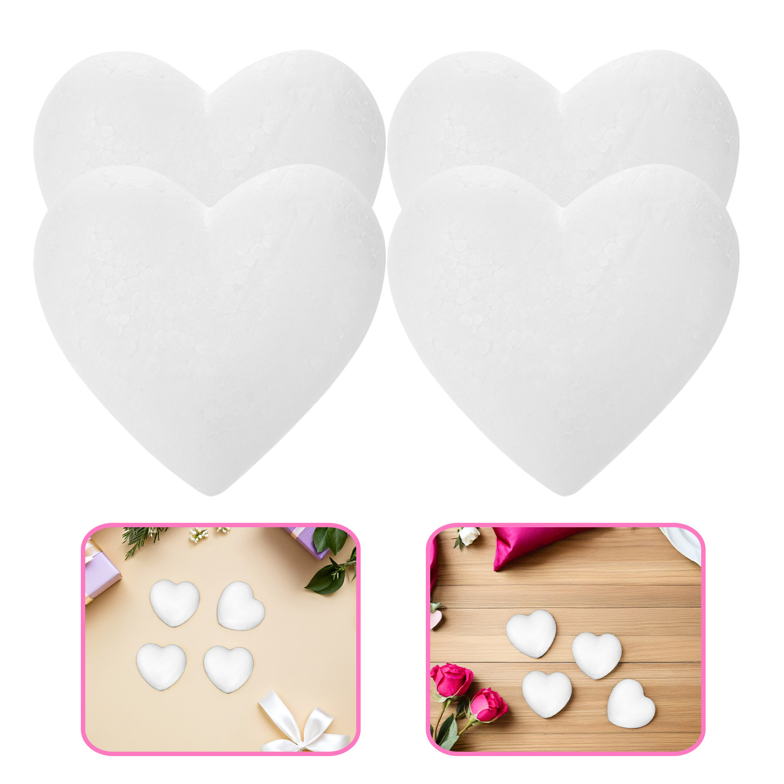 20Pcs Blank Heart Foam Balls L - Craft Embellishments review and price