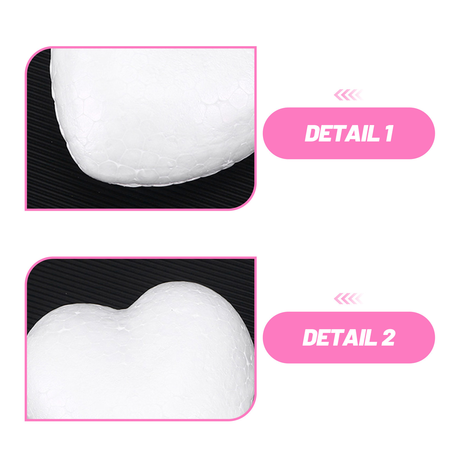 20Pcs Blank Heart Foam Balls L - Craft Embellishments review and price