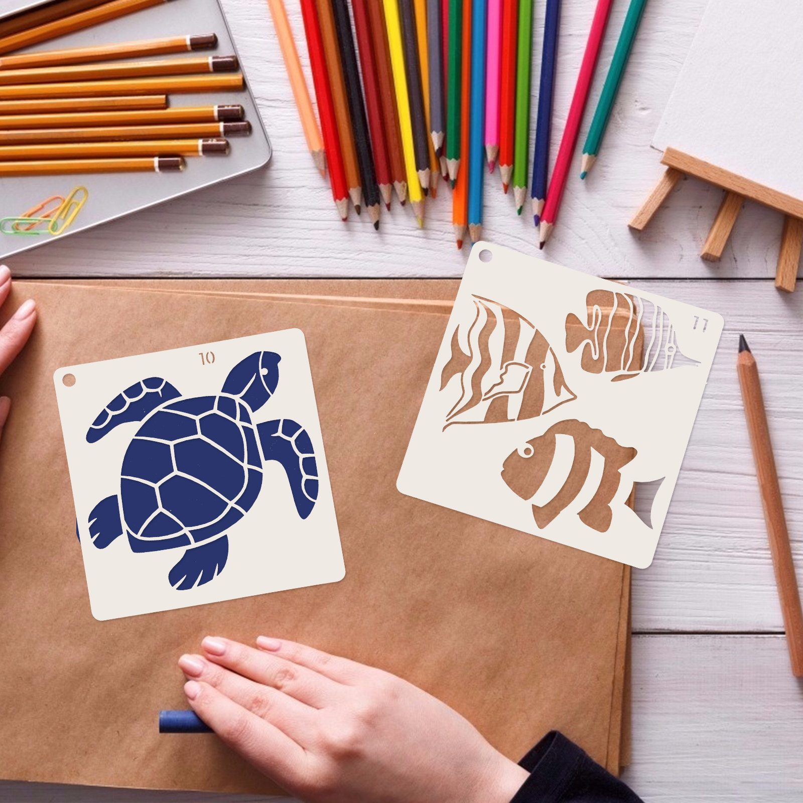 16pcs Ocean World Painting Tem - Craft Embellishment World review and price