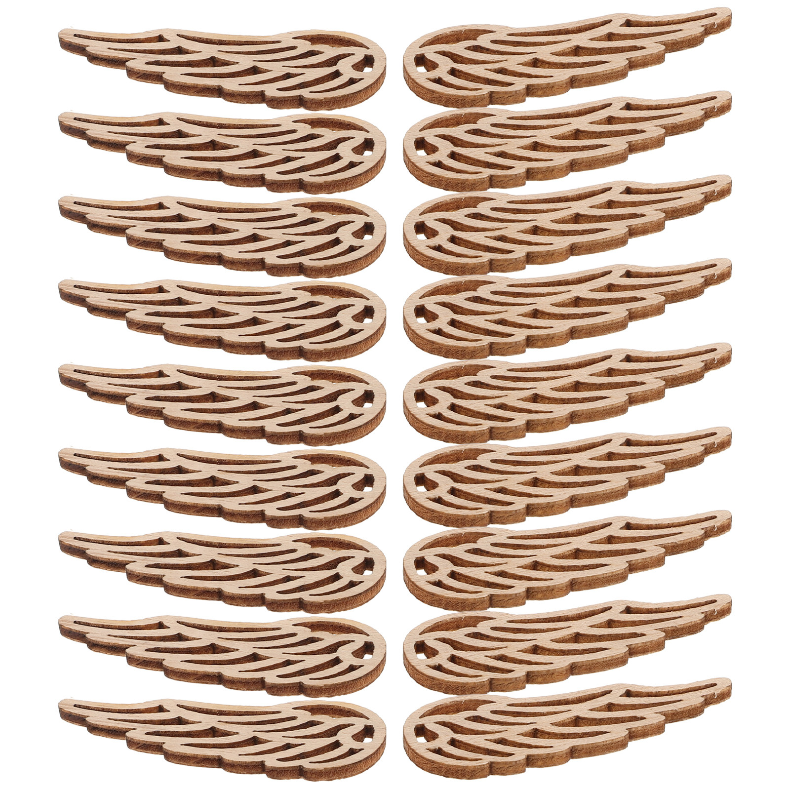 50Pcs Natural Wood Angel Wings - Christmas Craft Embellishment review and price
