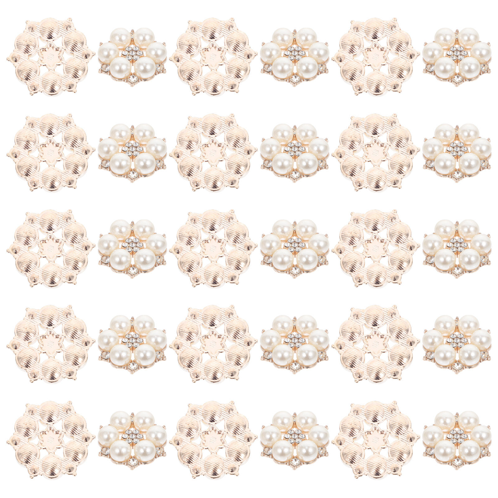30Pcs Pearl Flower Button DIY  - Craft Embellishments review and price