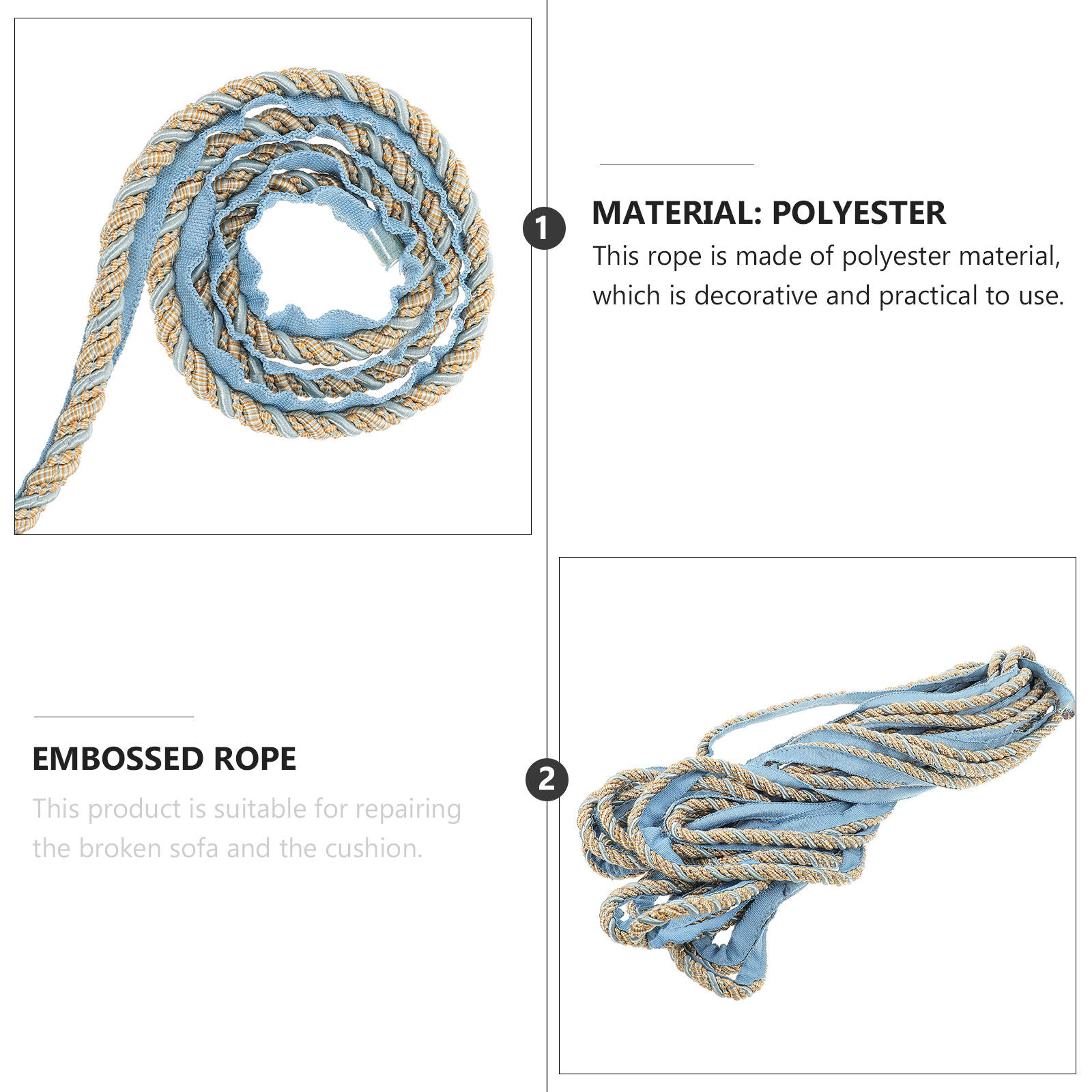 Four Braided Polyester Twisted - Cord Trim Twisted review and price